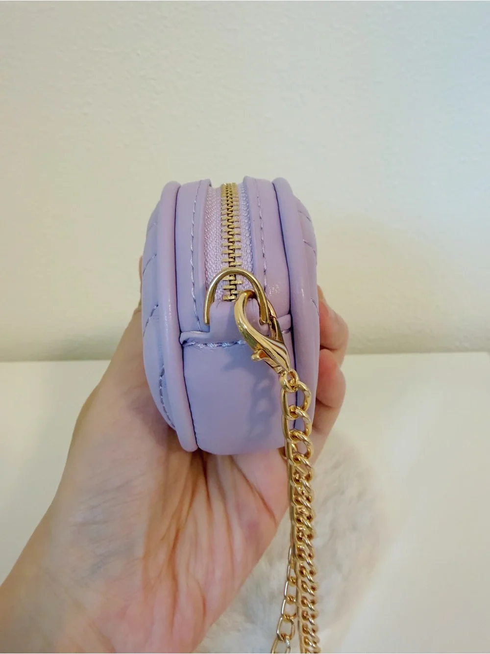 Mini Lavender Round Coin Purse Charm